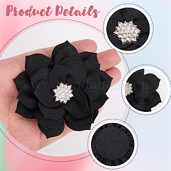 Ornamentzubehör aus Polyester und Strass&nbsp;DIY-WH20063-015A