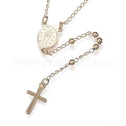 Collane con rosario in acciaio inossidabile 304&nbsp;NJEW-D285-40G