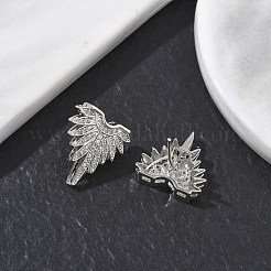 Aretes de latón con micro pavé de circonio cúbico para mujer&nbsp;EJEW-A168-06P