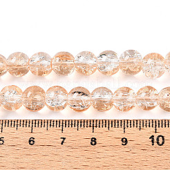 Crépitement transparent brins de perles de verre&nbsp;GLAA-T025-8mm-02I