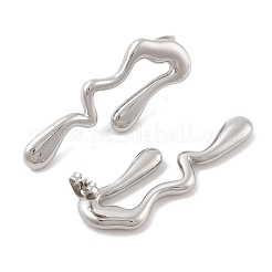 Boucles d'oreilles à tige en acier inoxydable 304&nbsp;EJEW-B108-03P