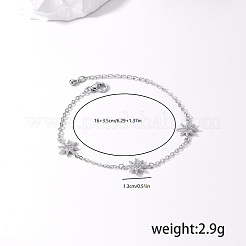 Bracelets à maillons flocon de neige en laiton&nbsp;FY7491-2