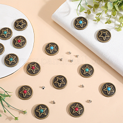 16 jeu de boutons en alliage de 4 couleurs&nbsp;FIND-GF0006-23