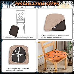 Halloween-Stuhlhusse aus Polyester&nbsp;AJEW-WH20005-15A
