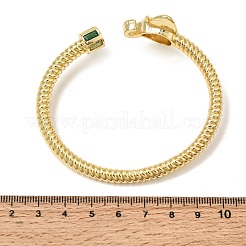 Bracciali rigidi aperti da donna in ottone con pavé di zirconi cubici a forma di elefante.&nbsp;CU-CBAE7DF-50G