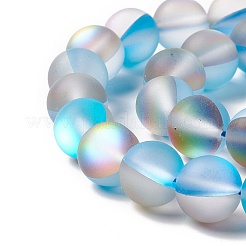 Chapelets de perles en pierre de lune synthétique&nbsp;G-E573-01C-22