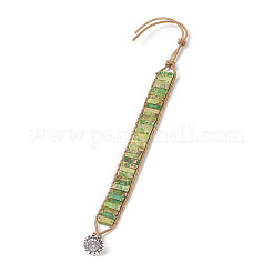 Bracciali con perline di diaspro imperiale / sedimenti marini naturali regalite / imperiali&nbsp;BJEW-E351-03B