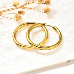 Boucles d'oreilles créoles en acier inoxydable 304 pour femmes&nbsp;EJEW-M068-15D-G