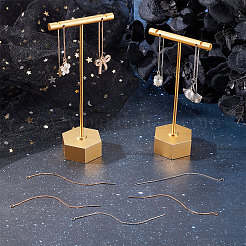 24 Stück Ohrstecker aus Messing in 2 Farben.&nbsp;KK-CN0002-04