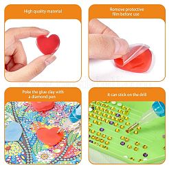 40 Stück 2 Farben Herz Silikonkleber Ton&nbsp;DIY-SZ0003-44