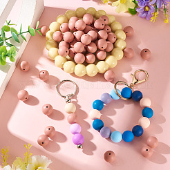 50pcs perles de silicone écologiques de qualité alimentaire&nbsp;SIL-TADJ0001-03D