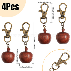 Holz Apfelbox Schmuck Anhänger Dekoration&nbsp;HJEW-AB00424