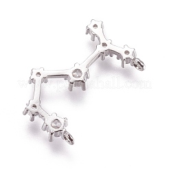 Colgante micropavé cubic zirconia de latón&nbsp;X-ZIRC-F099-20P-04
