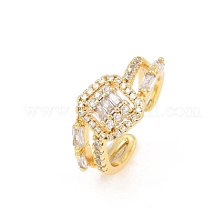 Anelli per polsini da donna in ottone con micro pavé di zirconi cubici&nbsp;RJEW-Z113-51G