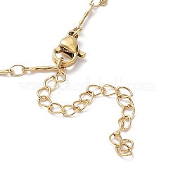 Ionenplattierung (IP) 304 Edelstahl strukturierte Bar Gliederkette Halskette&nbsp;NJEW-K249-10G