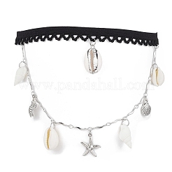 Catene per coscia e gamba in acciaio inossidabile 304 con stelle marine&nbsp;AJEW-AN00655