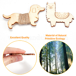 Cabochons en bois naturel&nbsp;WOOD-GF0001-24