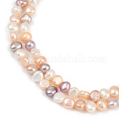 Fili di perle di perle d'acqua dolce coltivate naturali&nbsp;PEAR-P064-19G-02M