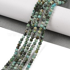 Brins de perles turquoises africaines naturelles (jaspe)&nbsp;X-G-P472-01