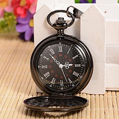 Öffnenden flach hängende Taschen-Uhr Runde Legierung&nbsp;LS-WACH-L024-16
