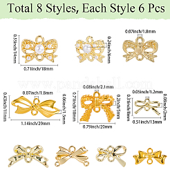 48 Stück 8 Stile Legierungsverbinder Charms&nbsp;FIND-SC0016-13