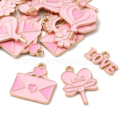 20 pz 5 stili di pendenti in lega smaltata a tema San Valentino&nbsp;ENAM-FP0002-15