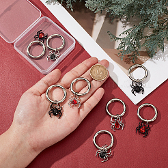 8 stücke 4 arten spinne legierung strass schuhe charme&nbsp;PALLOY-WR00002