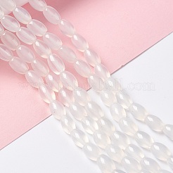 Bianco naturale agata fili di perline&nbsp;X-G-C247-01A