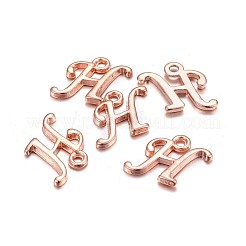 Colgantes de la letra de la aleación plateada oro rosa&nbsp;LS-X-PALLOY-J718-01RG-H
