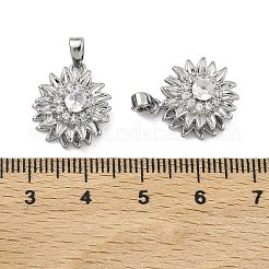 Drehbare Anhänger aus Messing mit Mikropavé-Fassung aus Zirkonia&nbsp;KK-A287-11C-P