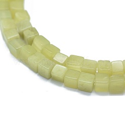 Cuentas de jade natural de olivos hebras&nbsp;G-F631-C04