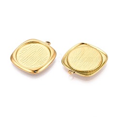 Cabochon-Fassungen für Anhänger aus Edelstahl 304&nbsp;STAS-T067-18G