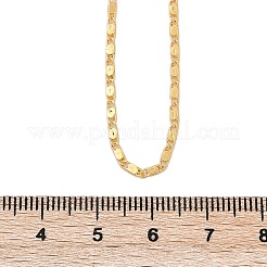 Messing oval Gliederkette Halsketten&nbsp;NJEW-H053-01A-G02