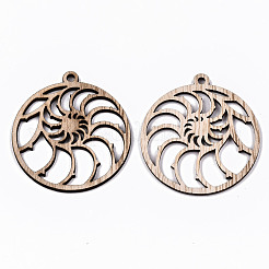 Grands pendentifs en bois creux non finis&nbsp;X-WOOD-N006-137