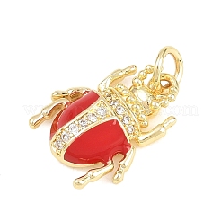 Messing micro pave klare zirkonia anhänger&nbsp;KK-F938-22B-G01