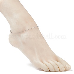 Anlaufgeschützte 1mm 304 Edelstahl Kugelketten Fußkettchen für Männer und Frauen&nbsp;AJEW-AN00455