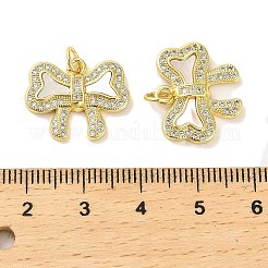 Pendenti in zirconi cubici trasparenti in micro pavè di ottone&nbsp;KK-K365-25G