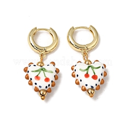 Pendientes colgantes de aro de latón&nbsp;KK-CBA8324-26G-03