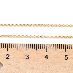 1/20 collar de cadena rolo chapado en oro de 14k para mujeres y hombres&nbsp;NJEW-Z068-09G