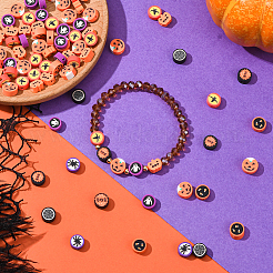 160 Stück handgemachte Polymer-Tonperlen im Halloween-Stil&nbsp;CLAY-SP0001-11