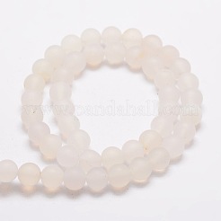 Perle tonde tinti smerigliato agata naturale fili&nbsp;G-E322B-10mm-09