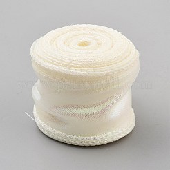 10 Yards schillerndes Spitzenband aus Polyester&nbsp;OCOR-WH20001-12A
