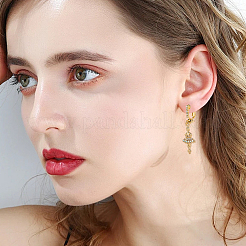 16 Stück 4 Farben Messing mit Kristall Strass Ohrclips&nbsp;FIND-SP0003-98