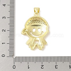 Pendentifs en laiton de placage de rack avec zircone cubique&nbsp;KK-S380-30G-02