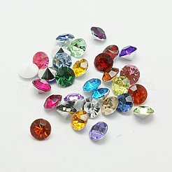 Imitazione taiwan acrilico con strass a punta sul retro cabochon&nbsp;GACR-A003-1.5mm-M