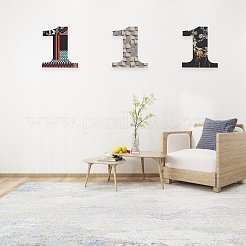 Nummer 1 formen unfertige Holzscheiben&nbsp;DIY-GA0001-14