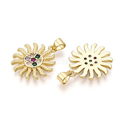 Colgante micropavé cubic zirconia de latón&nbsp;KK-D357-26G