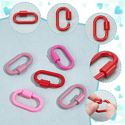 5 Stück 5 Arten Backlack-Legierung Schraubverschlusskarabiner&nbsp;FIND-DR0002-40