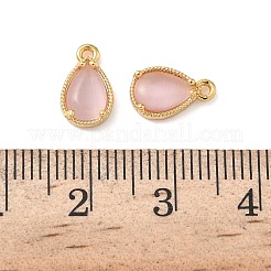 Pendentifs en laiton et zircone cubique taillée en glace pilée&nbsp;KK-D024-26B-G