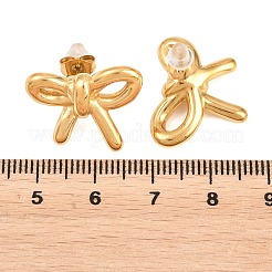 Pendientes de botón de acero inoxidable 304 para mujer&nbsp;EJEW-P345-01G